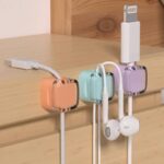 ケーブルホルダー マグネット式 ケーブルクランプ ケーブル管理 (6個/セット）スマートホルダー イヤホン スマホ充電用ケーブル 配線整理 両面テープ付き 壁固定対応 ケーブル収納 ケーブル整理 全4色 SKU:IPC1111920244047 - 画像 (9)