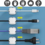 ケーブルホルダー マグネット式 ケーブルクランプ ケーブル管理 (6個/セット）スマートホルダー イヤホン スマホ充電用ケーブル 配線整理 両面テープ付き 壁固定対応 ケーブル収納 ケーブル整理 全4色 SKU:IPC1111920244047 - 画像 (8)