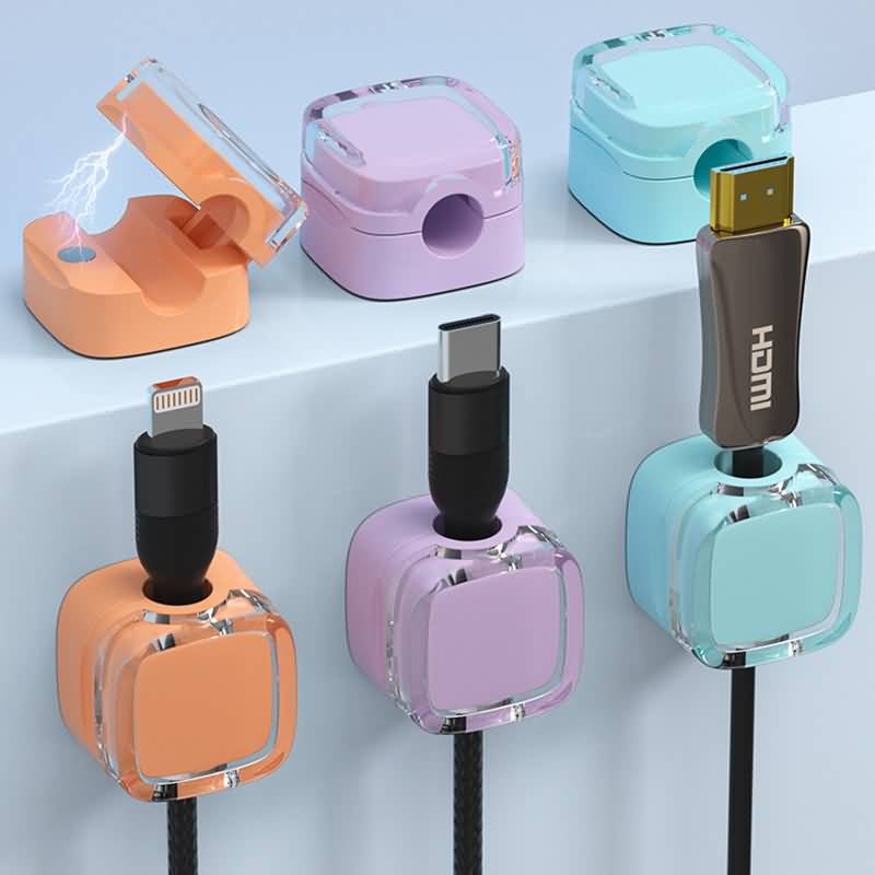 IPC1111920244047-07.jpg ケーブルホルダー マグネット式 ケーブルクランプ ケーブル管理 (6個/セット)スマートホルダー イヤホン スマホ充電用ケーブル 配線整理 両面テープ付き 壁固定対応 ケーブル収納 ケーブル整理 全4色 SKU:IPC1111920244047 - 画像 (1)