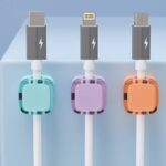 ケーブルホルダー マグネット式 ケーブルクランプ ケーブル管理 (6個/セット）スマートホルダー イヤホン スマホ充電用ケーブル 配線整理 両面テープ付き 壁固定対応 ケーブル収納 ケーブル整理 全4色 SKU:IPC1111920244047 - 画像 (6)