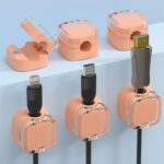 ケーブルホルダー マグネット式 ケーブルクランプ ケーブル管理 (6個/セット）スマートホルダー イヤホン スマホ充電用ケーブル 配線整理 両面テープ付き 壁固定対応 ケーブル収納 ケーブル整理 全4色 SKU:IPC1111920244047 - 画像 (3)