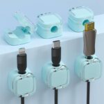 ケーブルホルダー マグネット式 ケーブルクランプ ケーブル管理 (6個/セット）スマートホルダー イヤホン スマホ充電用ケーブル 配線整理 両面テープ付き 壁固定対応 ケーブル収納 ケーブル整理 全4色 SKU:IPC1111920244047 - 画像 (2)