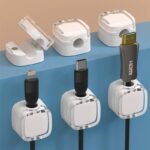 ケーブルホルダー マグネット式 ケーブルクランプ ケーブル管理 (6個/セット）スマートホルダー イヤホン スマホ充電用ケーブル 配線整理 両面テープ付き 壁固定対応 ケーブル収納 ケーブル整理 全2色 SKU:IPC1111920244048 - 画像 (9)