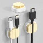 ケーブルホルダーケーブルクランプ ケーブル管理 (3個/セット）スマートホルダー イヤホン スマホ充電用ケーブル 配線整理 両面テープ付き 壁固定対応 ケーブル収納 ケーブル整理 全4色 SKU:IPC1111920244049 - 画像 (7)