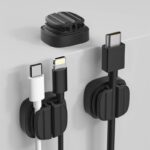 ケーブルホルダーケーブルクランプ ケーブル管理 (3個/セット）スマートホルダー イヤホン スマホ充電用ケーブル 配線整理 両面テープ付き 壁固定対応 ケーブル収納 ケーブル整理 全4色 SKU:IPC1111920244049 - 画像 (6)