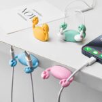 ケーブルホルダーケーブルクランプ ケーブル管理 (単個）スマートホルダー イヤホン スマホ充電用ケーブル 配線整理 両面テープ付き 壁固定対応 ケーブル収納 ケーブル整理 全8色 SKU:IPC1111920244050 - 画像 (3)