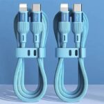 iPhone Lighting・type-c USB ケーブル 1.2m シリコン素材 高耐久 断線防止 充電ケーブル  Lighting ケーブル 全4色 SKU:IPC12052024001