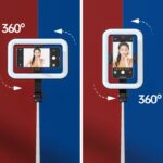 三脚付き自撮り棒 P99X/P99W  スマホスタンド  8インチ 補光ライト付き 三脚ホルダー  スマホ用クリップ スマートフォンホルダー 1.38mまで伸びる  リモコン付き  SKU:IPC12062024023 - Image 2