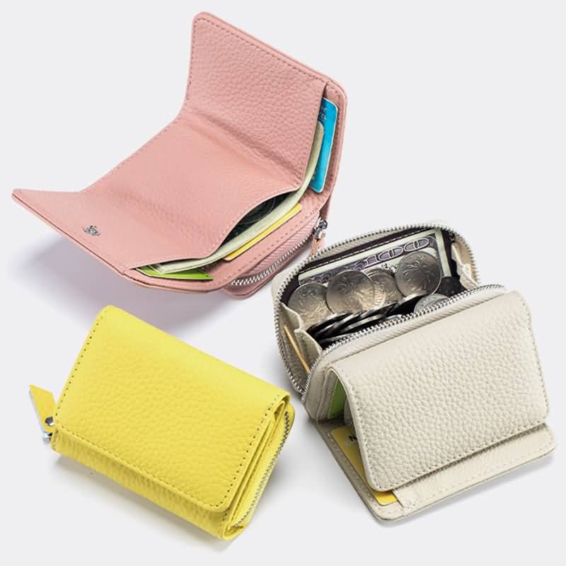 IPC12122024005-14-1.jpg 折りたたみ 小銭入れ 本革 ミニ財布 多機能 財布 小銭入れ RFID 札入れ ミニ財布 小物ポケット 全8色 SKU:IPC12122024005 - Image 1