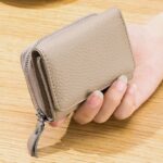 折りたたみ 小銭入れ 本革 ミニ財布 多機能 財布 小銭入れ RFID 札入れ ミニ財布 小物ポケット  全8色 SKU:IPC12122024005 - Image 5