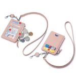 パスケース リール付き 本革素材 カード収納  カード入れ ケース  伸縮リール  全9色 SKU:IPC12122024009 - Image 8