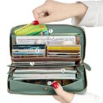 本革 長財布 レディース 小銭入れ 大容量 ラウンドファスナー 多機能財布 小銭入れ 収納財布 ウォレット 全9色 SKU:IPC12122024022 - Image 5