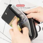 折りたたみ 小銭入れ 本革 ミニ財布 ラウンドファスナー 多機能 財布 小銭入れ RFID 札入れ ミニ財布 小物ポケット 全9色 SKU:IPC12122024032 - Image 7