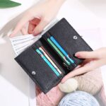 折りたたみ 小銭入れ 本革 ミニ財布 ミニウォレット 多機能 財布 小銭入れ RFID 札入れ ミニ財布 小物ポケット 全9色 SKU:IPC12122024036 - Image 4