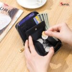 折りたたみ 小銭入れ 本革 ミニ財布 ラウンドファスナー 多機能 財布 小銭入れ RFID 札入れ ミニ財布 小物ポケット 全5色 SKU:IPC12162024019 - Image 10