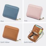 折りたたみ 小銭入れ 本革 ミニ財布 ラウンドファスナー 多機能 財布 小銭入れ RFID 札入れ ミニ財布 小物ポケット 全5色 SKU:IPC12162024019 - Image 12