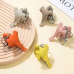 バッグチャーム 小物入れ アクセサリーケース キーホルダー 本革レザー チャーム 持ち運び チャーム バッグアクセサリー バッグ小物 全7色 SKU:IPC12162024023 - 画像 (3)