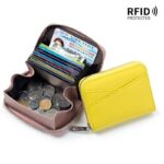 折りたたみ 小銭入れ 本革 ミニ財布 ラウンドファスナー 多機能 財布 小銭入れ RFID 札入れ ミニ財布 小物ポケット 全9色 SKU:IPC12162024024 - Image 4