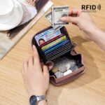 折りたたみ 小銭入れ 本革 ミニ財布 ラウンドファスナー 多機能 財布 小銭入れ RFID 札入れ ミニ財布 小物ポケット 全9色 SKU:IPC12162024024 - Image 36