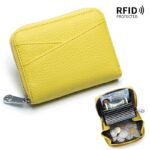 折りたたみ 小銭入れ 本革 ミニ財布 ラウンドファスナー 多機能 財布 小銭入れ RFID 札入れ ミニ財布 小物ポケット 全9色 SKU:IPC12162024024 - Image 33