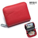 折りたたみ 小銭入れ 本革 ミニ財布 ラウンドファスナー 多機能 財布 小銭入れ RFID 札入れ ミニ財布 小物ポケット 全9色 SKU:IPC12162024024 - Image 29