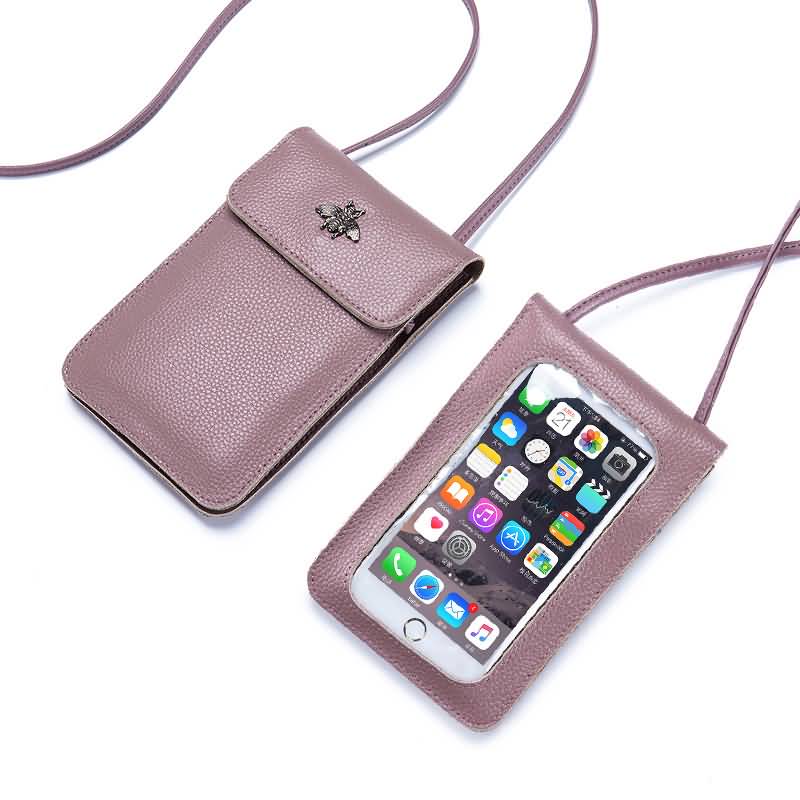IPC12162024028-01.jpg スマホショルダー 本革斜めがけバッグ タッチスクリーン付き 通勤バッグ 小物収納 財布 スマホポーチ レディース ショルダーバッグ スマホショルダーバッグ 全5色 SKU:IPC12162024028 - Image 1