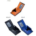 折りたたみ 小銭入れ 本革 ミニ財布  ミニウォレット 多機能 財布 小銭入れ RFID 札入れ ミニ財布 小物ポケット 全3色 SKU:IPC12162024031 - 画像 (7)