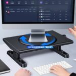 折れ畳式 PCスタンド ノートパソコン スタンド  高度調整可能 360度角度調節可能 ノートパソコンスタンド iPad スタンド black/white 全2色  SKU:IPC12232024009 - Image 3