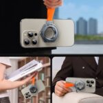 MagSafe対応 スマホリング 360度回転 マグネット式 マグセーフ iPhoneリングホルダー バンカーリング 角度調整 スタンド 全2色 SKU:IPC12232024010 - Image 12