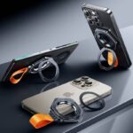 MagSafe対応 スマホリング 360度回転 マグネット式 マグセーフ iPhoneリングホルダー バンカーリング 角度調整 スタンド 全2色 SKU:IPC12232024010 - Image 11