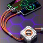 巻き取り式 充電ケーブル  3in1 急速充電ケーブル Lightning/Micro USB/Type-C USBポート ケーブル 収納便利 1.2M 長さ調整可能 全2色 SKU:IPC12232024012 - Image 12
