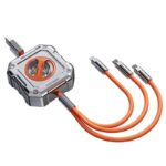 巻き取り式 充電ケーブル  3in1 急速充電ケーブル Lightning/Micro USB/Type-C USBポート ケーブル 収納便利 1.2M 長さ調整可能 全2色 SKU:IPC12232024012 - Image 6