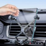 重力式 スマホホルダー エアコン吹出口 小型 車載ホルダー スマホホルダー 片手で操作可能 車載ホルダー  簡単取外し スマホスタンド 着脱簡単 縦横向き可能  角度自由調節可能  落下防止スマホ車載ホルダー  SKU:IPC12232024015 - Image 5