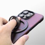 MagSafe対応 スマホリング 360度回転 マグネット式 マグセーフ iPhoneリングホルダー バンカーリング 角度調整 スタンド 全7色 SKU:IPC12232024016 - Image 6