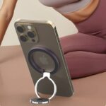 両面強磁力 MagSafe対応 スマホリング 360度回転 マグネット式 マグセーフ iPhoneリングホルダー バンカーリング 角度調整 スタンド 全4色 SKU:IPC12232024021 - Image 7