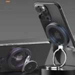 両面強磁力 MagSafe対応 スマホリング 360度回転 マグネット式 マグセーフ iPhoneリングホルダー バンカーリング 角度調整 スタンド 全4色 SKU:IPC12232024021 - Image 6