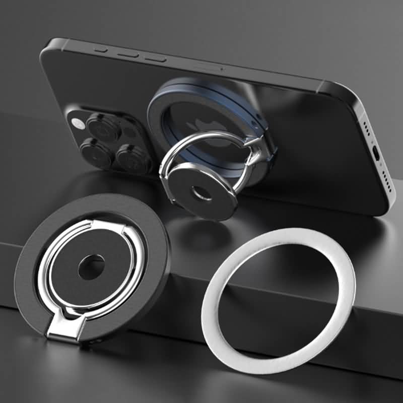 IPC12232024021-15.jpg 両面強磁力 MagSafe対応 スマホリング 360度回転 マグネット式 マグセーフ iPhoneリングホルダー バンカーリング 角度調整 スタンド 全4色 SKU:IPC12232024021 - Image 1