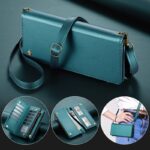 スマホショルダー 合成革 斜めがけバッグ 通勤バッグ 小物収納 財布 スマホポーチ お財布 レディース ショルダーバッグ スマホショルダーバッグ 全5色 SKU:IPC12232024046 - Image 9