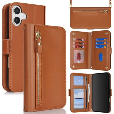 iPhone 16 Pro Max 合成革ケース  ショルダー 手帳型ケース iPhone 手帳型ケース iPhone16 PUレザー ケース スマホケース 全6色 SKU:IPC122520240102-1