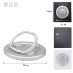 MagSafe対応 スマホリング 360度回転 マグネット式 マグセーフ iPhoneリングホルダー バンカーリング 角度調整 スタンド 全3色 SKU:IPC12252024074 - Image 5