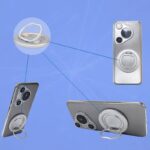 MagSafe対応 スマホリング 360度回転 マグネット式 マグセーフ iPhoneリングホルダー バンカーリング 角度調整 スタンド 全3色 SKU:IPC12252024074 - Image 8