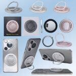 MagSafe対応 スマホリング 360度回転 マグネット式 マグセーフ iPhoneリングホルダー バンカーリング 角度調整 スタンド 全3色 SKU:IPC12252024074 - Image 9