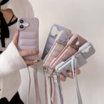 iPhone 16 Pro Max 合成革ケース ショルダー 背面型ケース iPhone SE 背面型ケース iPhone16 PUレザー ケース  全8色  SKU:IPC02222025053LS