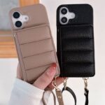 iPhone 16 Pro Max 合成革ケース ショルダー 背面型ケース iPhone SE 背面型ケース iPhone16 PUレザー ケース  全8色  SKU:IPC02222025053LS - Image 8