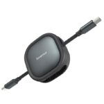 巻き取り式 充電ケーブル PD60W 急速充電ケーブル 1.2m Lightning/Type-C USBポート ケーブル 収納便利 高耐久 断線防止 充電ケーブル 全2種類 SKU:PC01112024002LS - Image 3