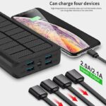 【PSE認証済】 ソーラーバッテリー PS-900 50000mAh 超大容量 軽量 ソーラーチャージャー4台同時充電 2.1A急速充電 32連LED照明ライト搭載 スマホ充電器 モバイル充電器 全6色 SKU:PC01122024010LS - Image 13