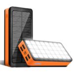 【PSE認証済】 ソーラーバッテリー PS-900 50000mAh 超大容量 軽量 ソーラーチャージャー4台同時充電 2.1A急速充電 32連LED照明ライト搭載 スマホ充電器 モバイル充電器 全6色 SKU:PC01122024010LS - Image 7