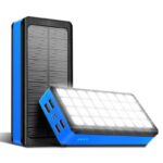 【PSE認証済】 ソーラーバッテリー PS-900 50000mAh 超大容量 軽量 ソーラーチャージャー4台同時充電 2.1A急速充電 32連LED照明ライト搭載 スマホ充電器 モバイル充電器 全6色 SKU:PC01122024010LS - Image 5