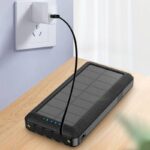 【PSE認証済】 ソーラーバッテリー PS-159 30000mAh 超大容量 軽量 ソーラーチャージャー スマホスタンド機能  LEDライト付 モバイル充電器 Black SKU:PC01122024009LS - Image 10