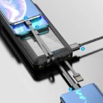 【PSE認証済】 ソーラーバッテリー PS-159 30000mAh 超大容量 軽量 ソーラーチャージャー スマホスタンド機能  LEDライト付 モバイル充電器 Black SKU:PC01122024009LS - Image 9